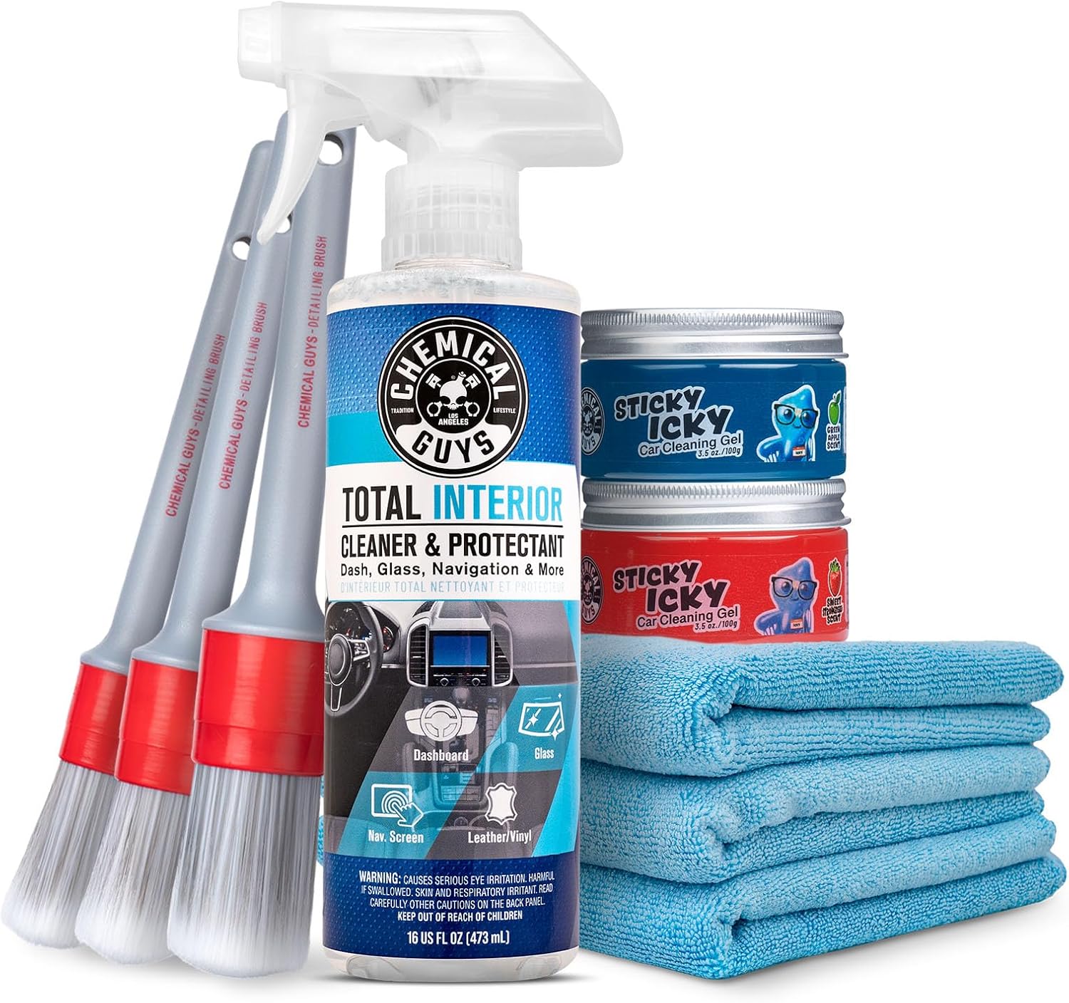 Interior Detailing Kit - Car Cleaning Kit Interior 9-Piece -