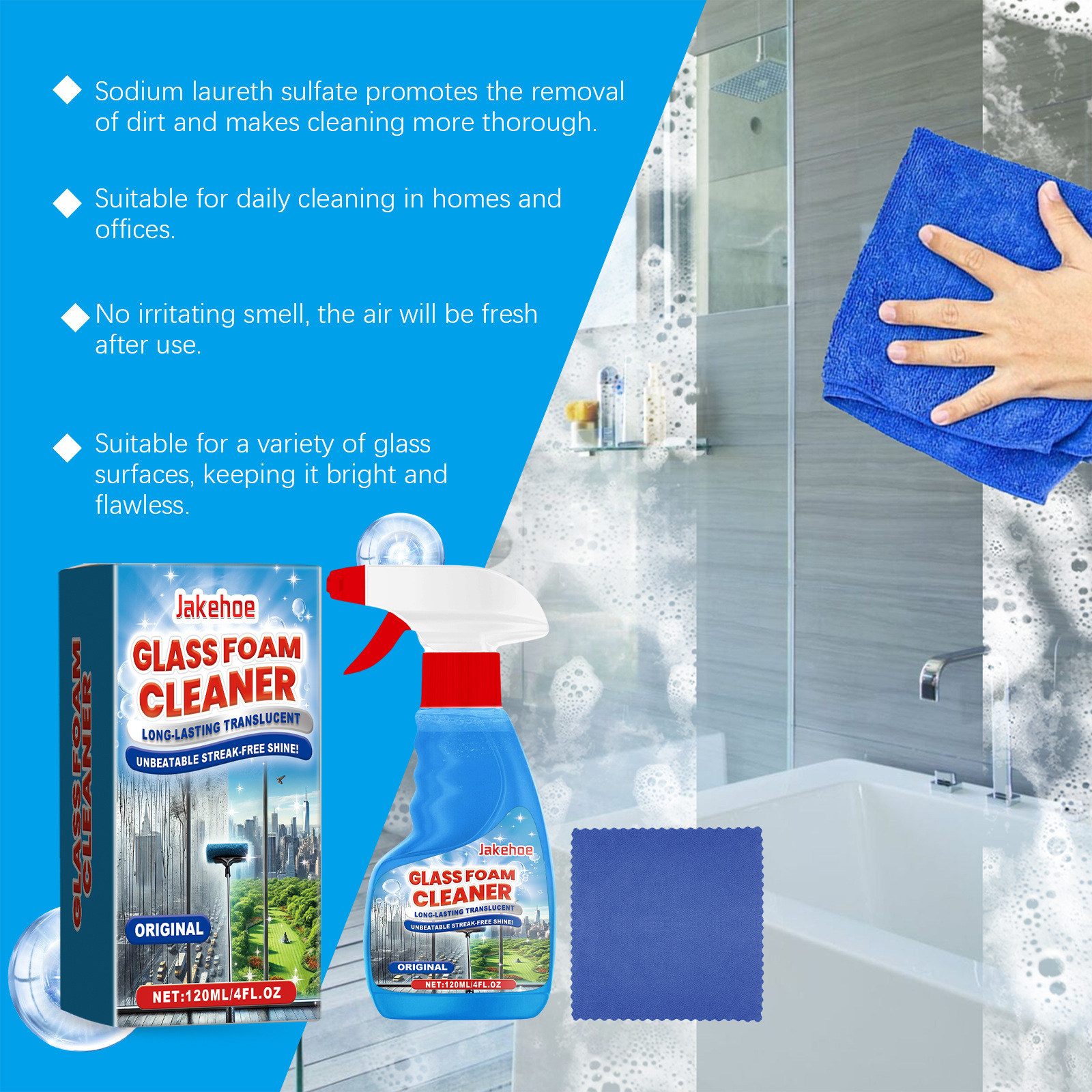 Foaming Glass Cleaner Spray St - đánh giá và giá Glass Cleaner Streak