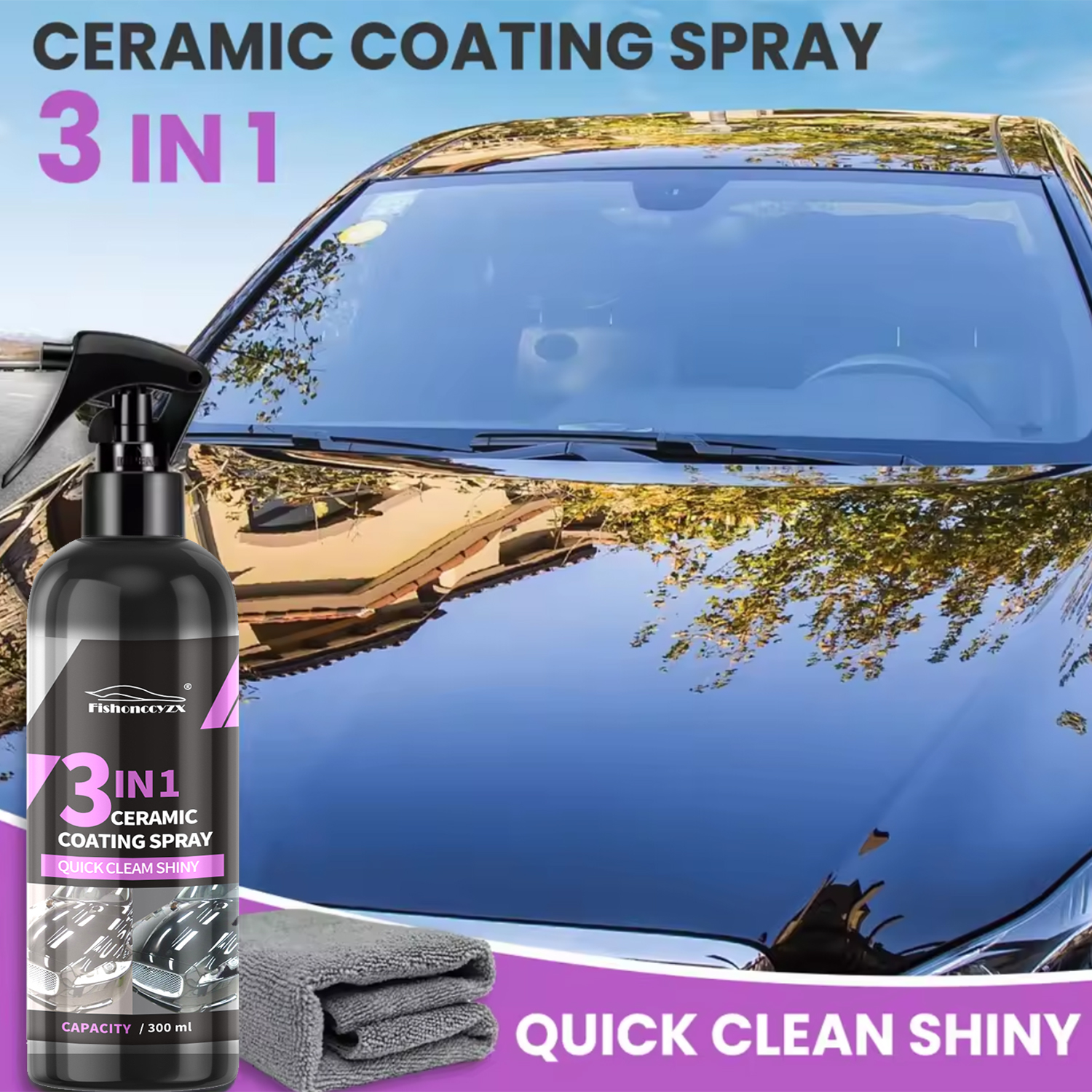 3 in 1 Car Ceramic Liquid Coat - đánh giá và giá Car Wax Ceramic Coating