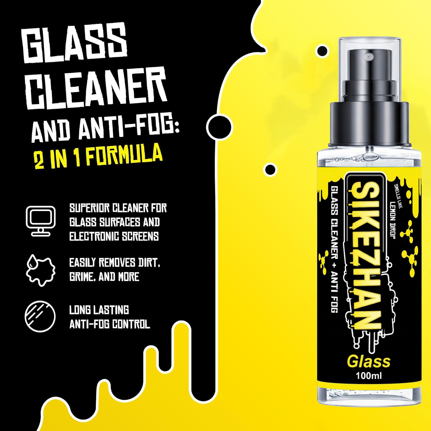 2in1 Anti Fog Spray Car Glass  - đánh giá và giá Glass Cleaner Streak