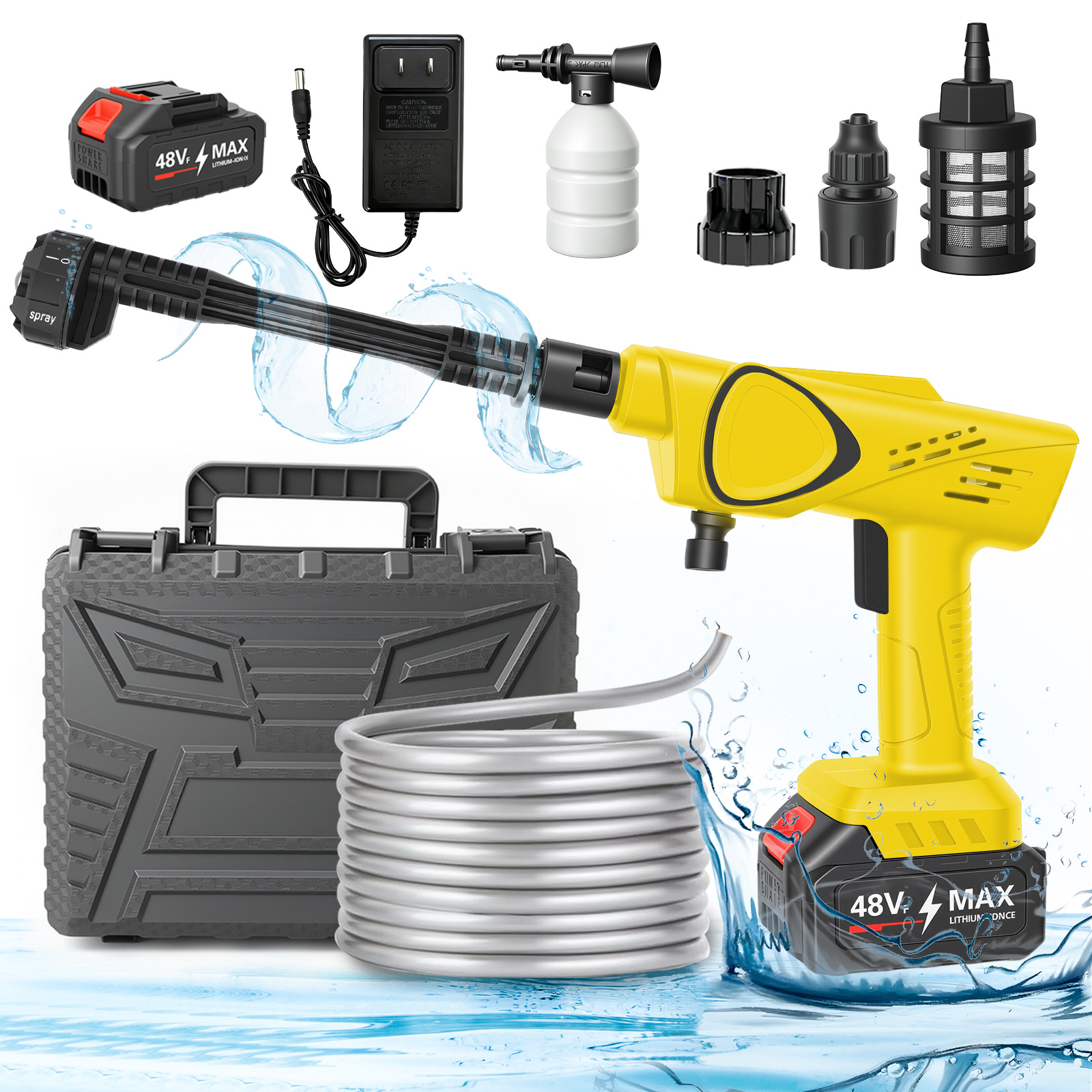 21V Portable Cordless Pressure - đánh giá và giá Car Shampoo Ph