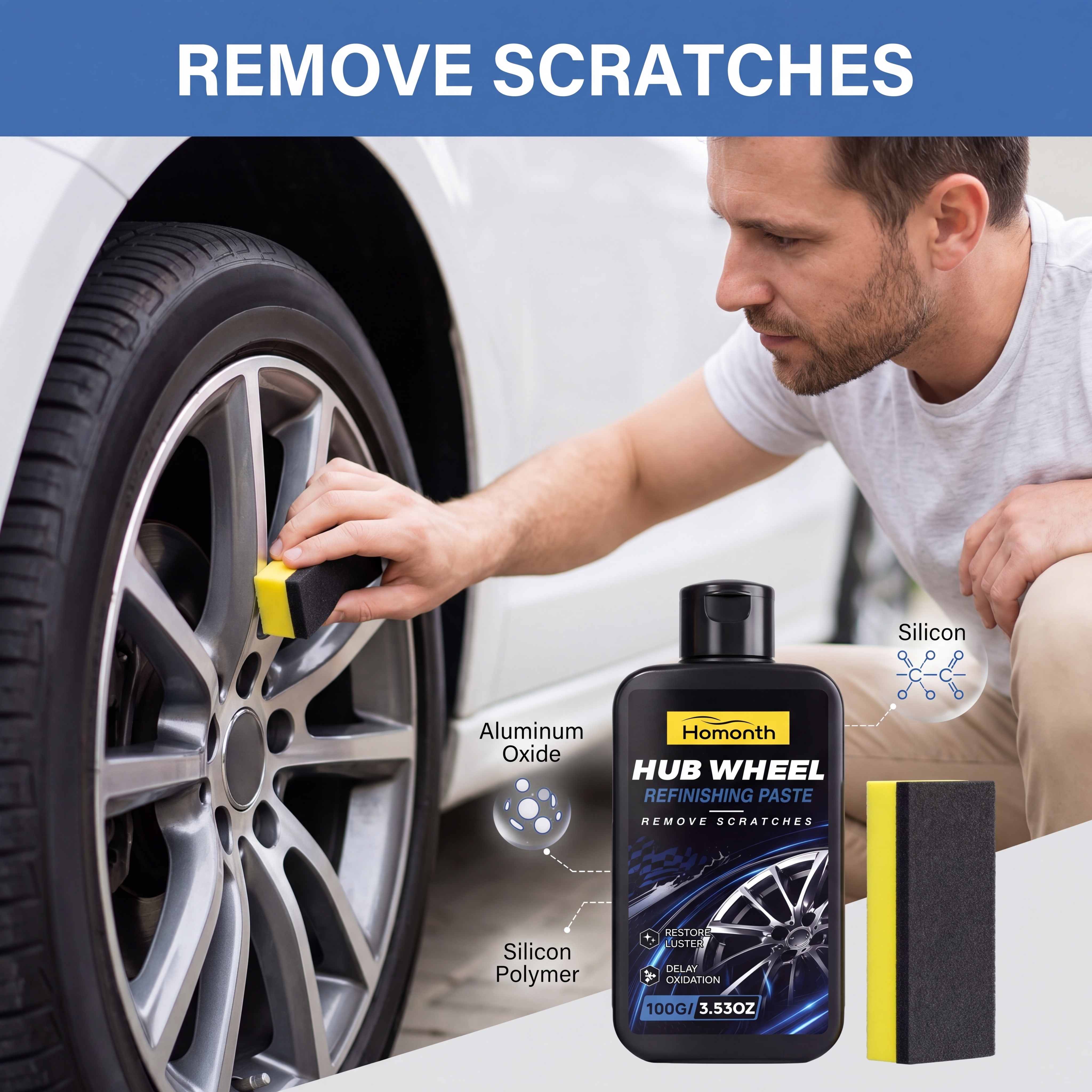 Wheel Polish Paste Scratch Rem - đánh giá và giá Wheel Cleaner Alloy