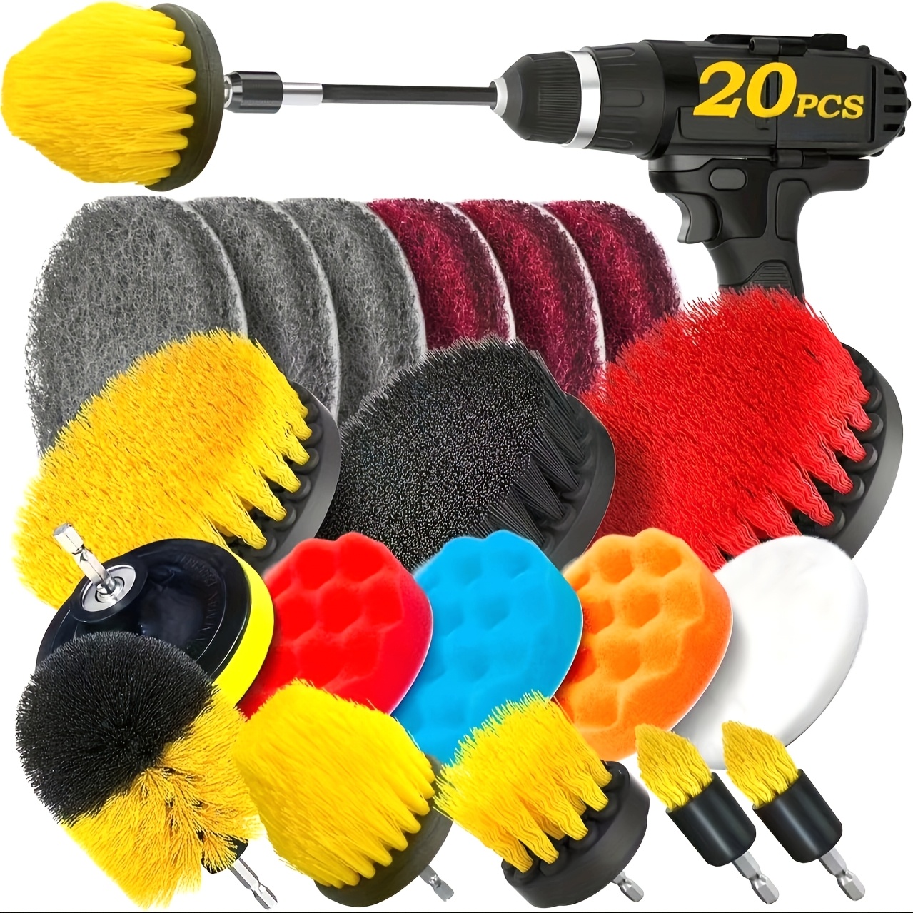 20Pack Drill Brush Attachments - đánh giá và giá Car Cleaning Brush