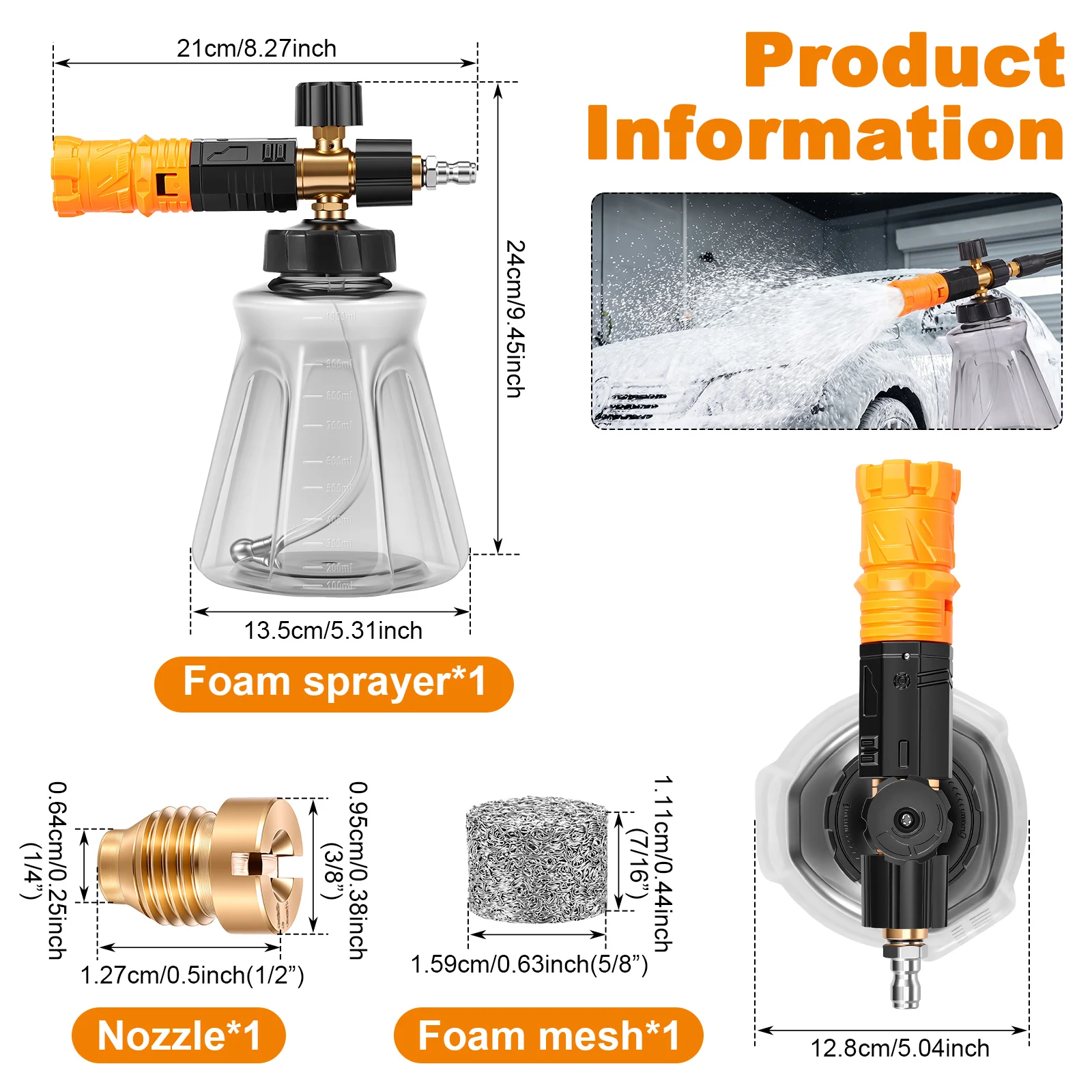 Foam Cannon for Pressure Washe - đánh giá và giá Foam Cannon Car Wash