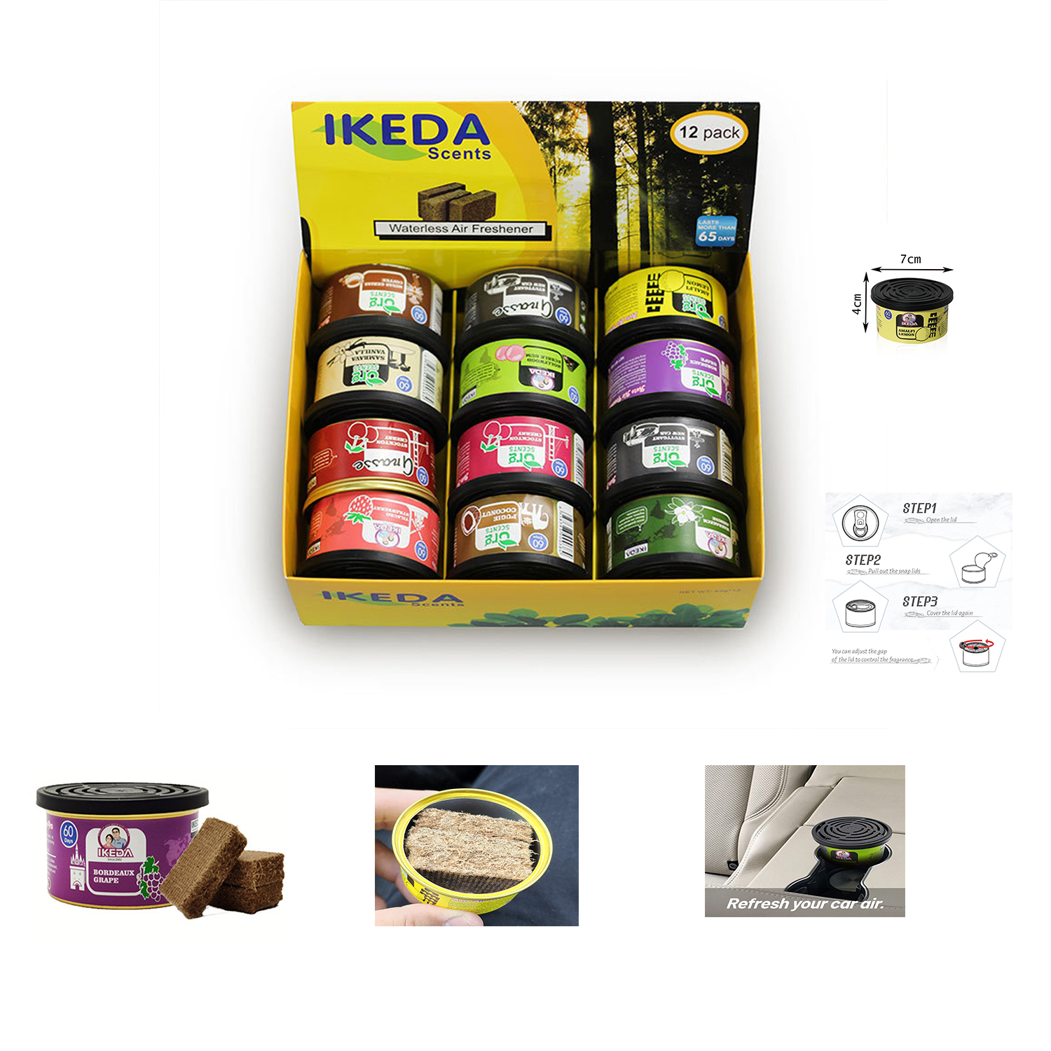 Car Air Fresheners:  Lemon Sce - đánh giá và giá Odor Eliminator Car